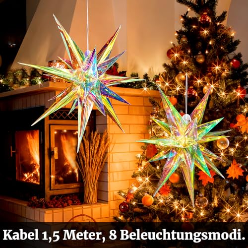 Lustre 21 étoiles d'angle de 60 cm pour plafond design - 4