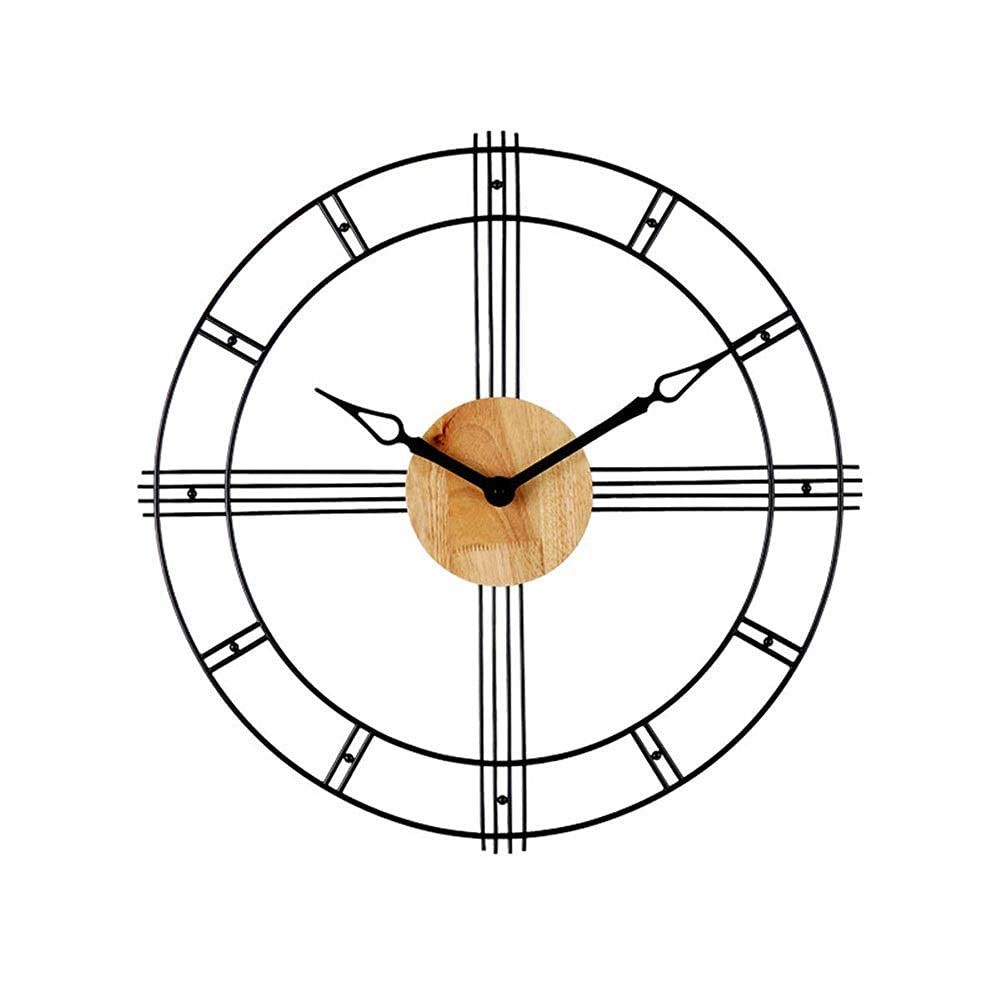 Horloge murale silencieuse en métal pour stopper le tic-tac