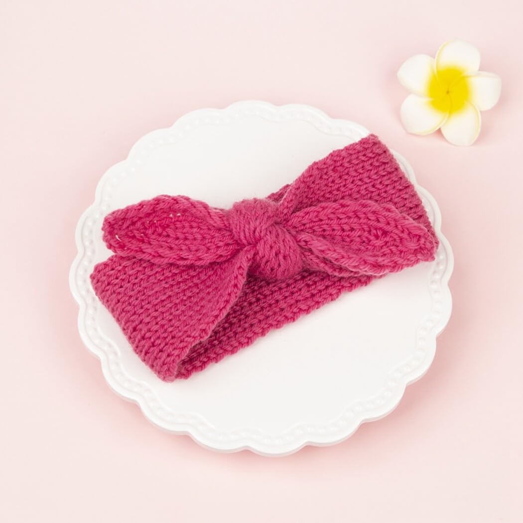 Elastische Turban-Schleife für Kleinkinder: 4 Haar-Accessoires, Baby-Strick