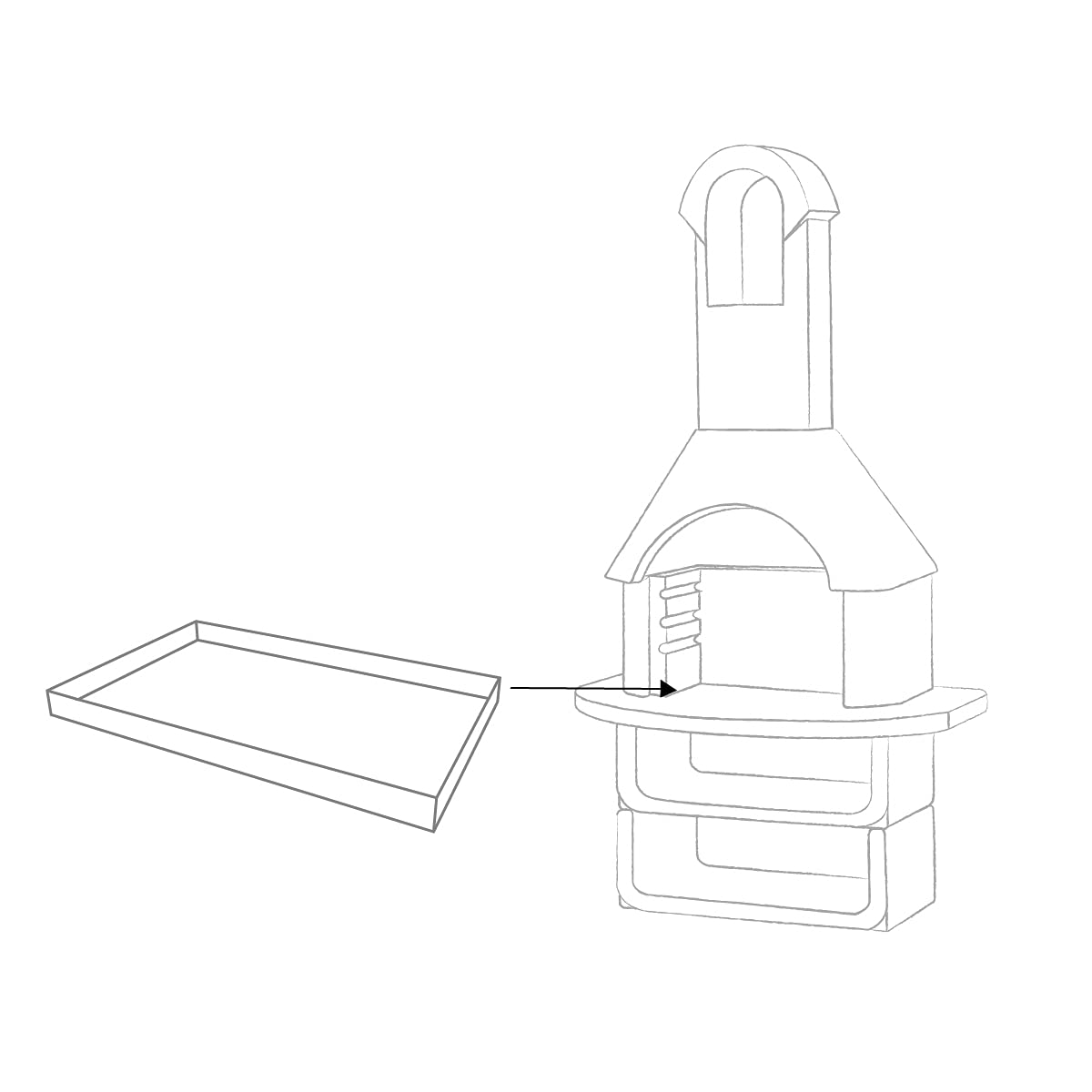 Aschkasten zum Grillen Ofenkasten Grillkasten Kohleschale Kamin Schale Kasten Kohle 60x40 cm