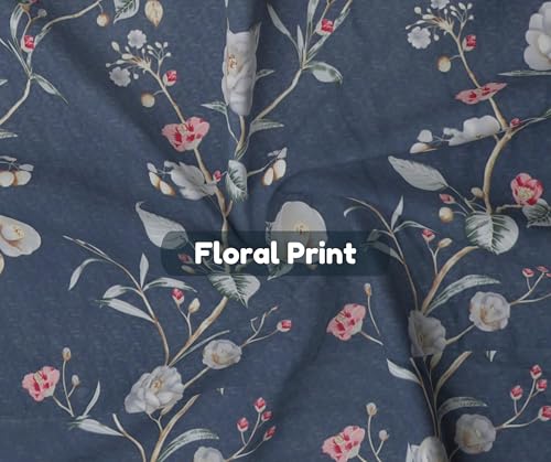 Image of RD TREND 𝐏𝐢𝐥𝐥𝐨𝐰 𝐂𝐨𝐯𝐞𝐫 𝐒𝐞𝐭 𝐨𝐟 𝟒 | 210 TC Glace Cotton | Soft & Breathable | Floral Printed Design | Standard Size 18x28 Inches | Assorted Navy Blue, Teal & Pink | 8 Pcs