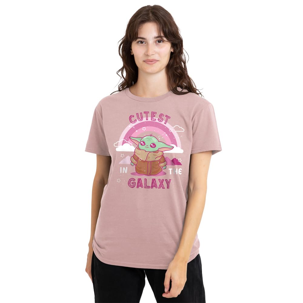 Star Wars Koszulka Kobiety Star Wars Grogu Cutest In The Galaxy Ladies T Shirt, Pink