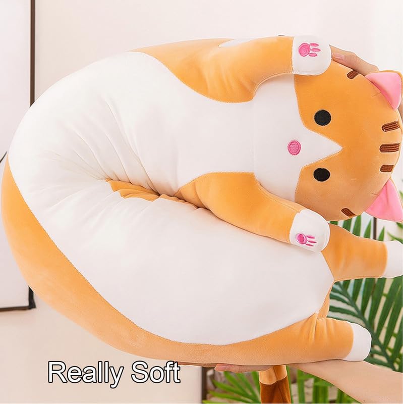 Kekeso Long cat plush Pillow, Soft & Cuddly Cat Plush Pillows, Large Cat-Themed Body Pillows, for Birthdays Christmas - Image 3