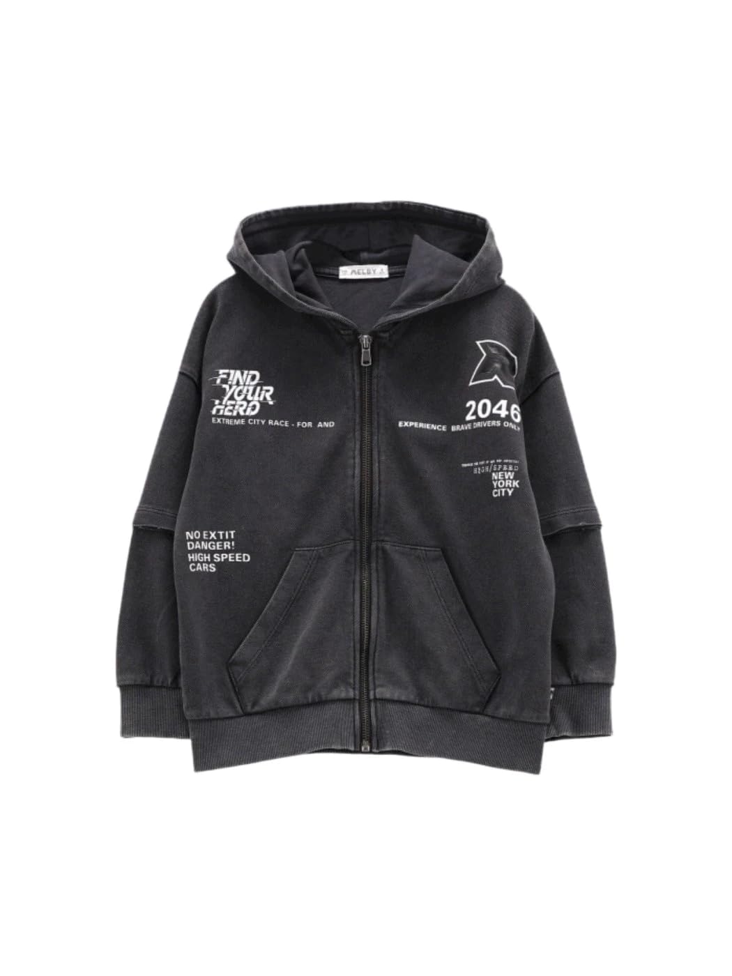 Sweat à capuche garçon Melby anti-déformation vêtement robuste école - 3