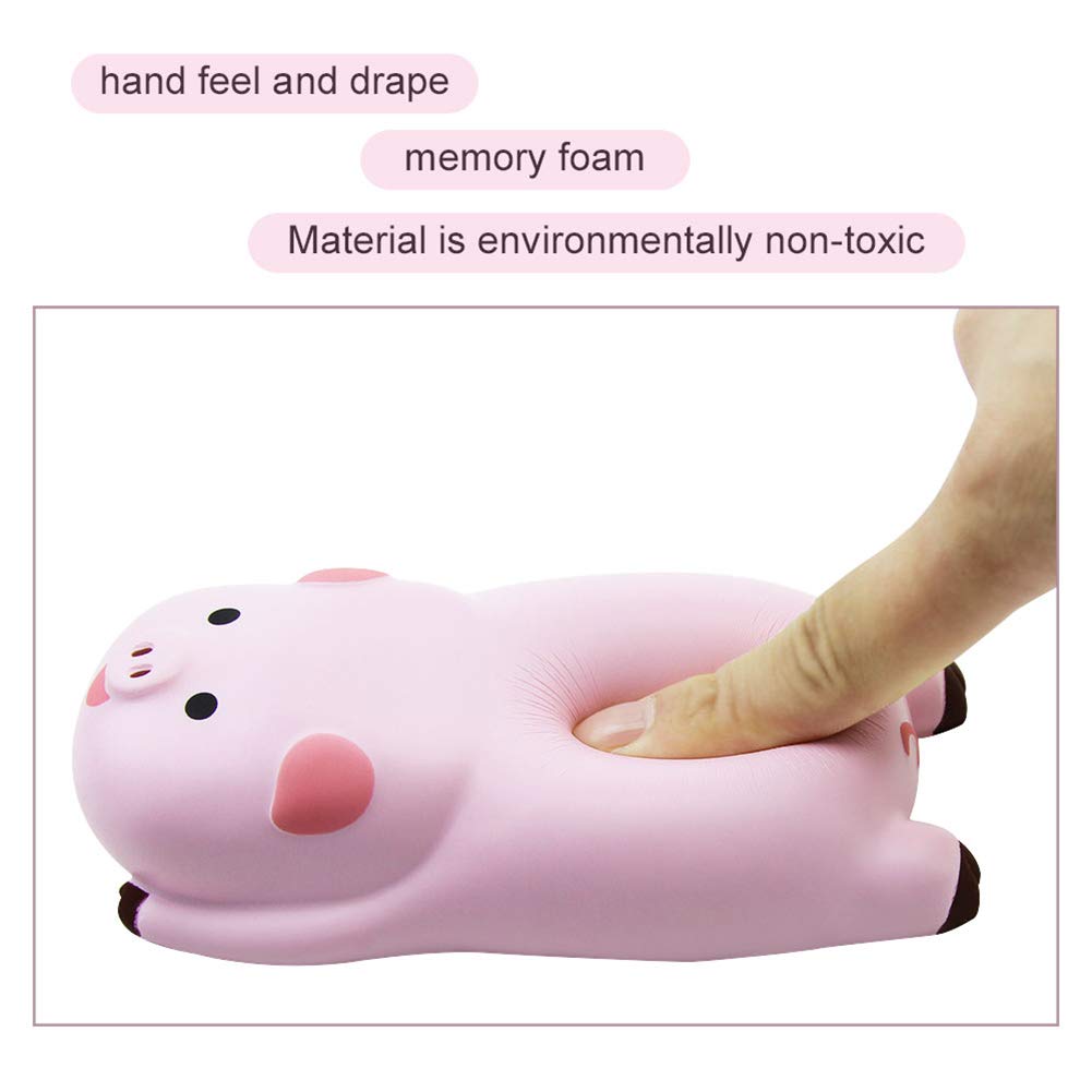 Cute Wrist Rest For Computer Keyboard Small Wrist Rest Mouse Pad, Mini Cute Pig Ergonomic Mousepad Memory Foam Design Pig Shape Wrist Support Pillow Rest Cushion Mat For Office Computer Laptop,Comfortable And