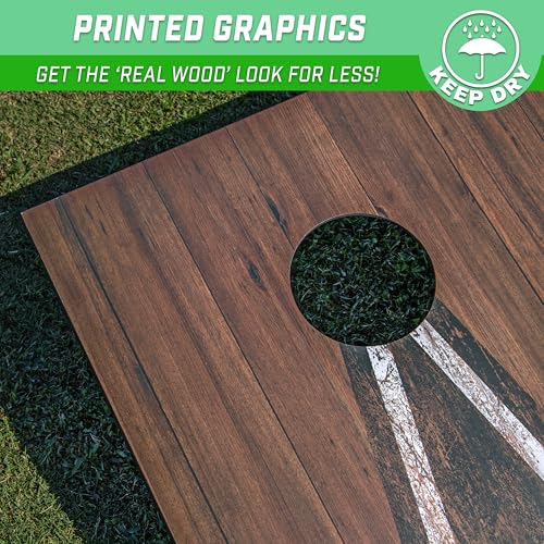 Image of GoSports 3 x 2 ft Cornhole Board Set - Portable Outdoor Toss Game for Adults & Family - Includes Set of 8 Bean Bags with Built-in Storage - Choose Your Style
