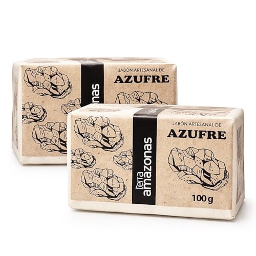 Pack 2 Jabones de Azufre 100 g 100% Natural – Antiacné, Exfoliante y Antibacteriano – Para Piel Grasa y con Imperfecciones