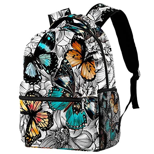 Sac à dos college pour soulager le dos avec son motif fleurs de style rétro
