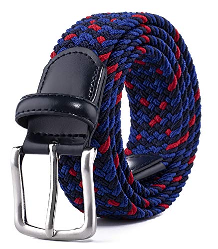 Image of Fabio Valenti Canvas Elastic Fabric Woven Stretch Braided Belts for Men Women Junior with Multicolored /Full Sizes