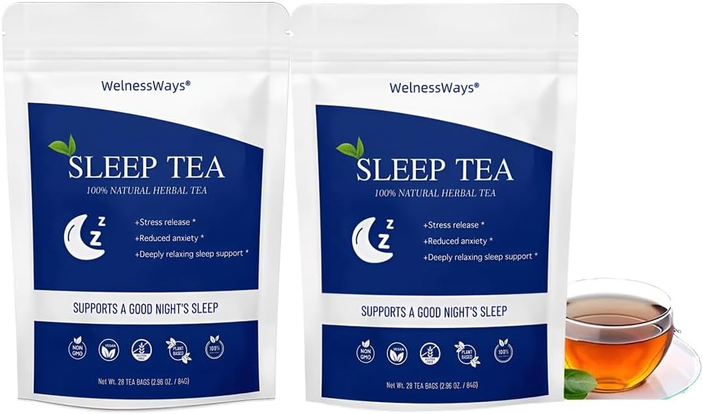28 Packs Deep Sleep Tea – Calming Night Tea, Herbal Tea Bags For Relaxation & Better Night Sleep(2PCS)