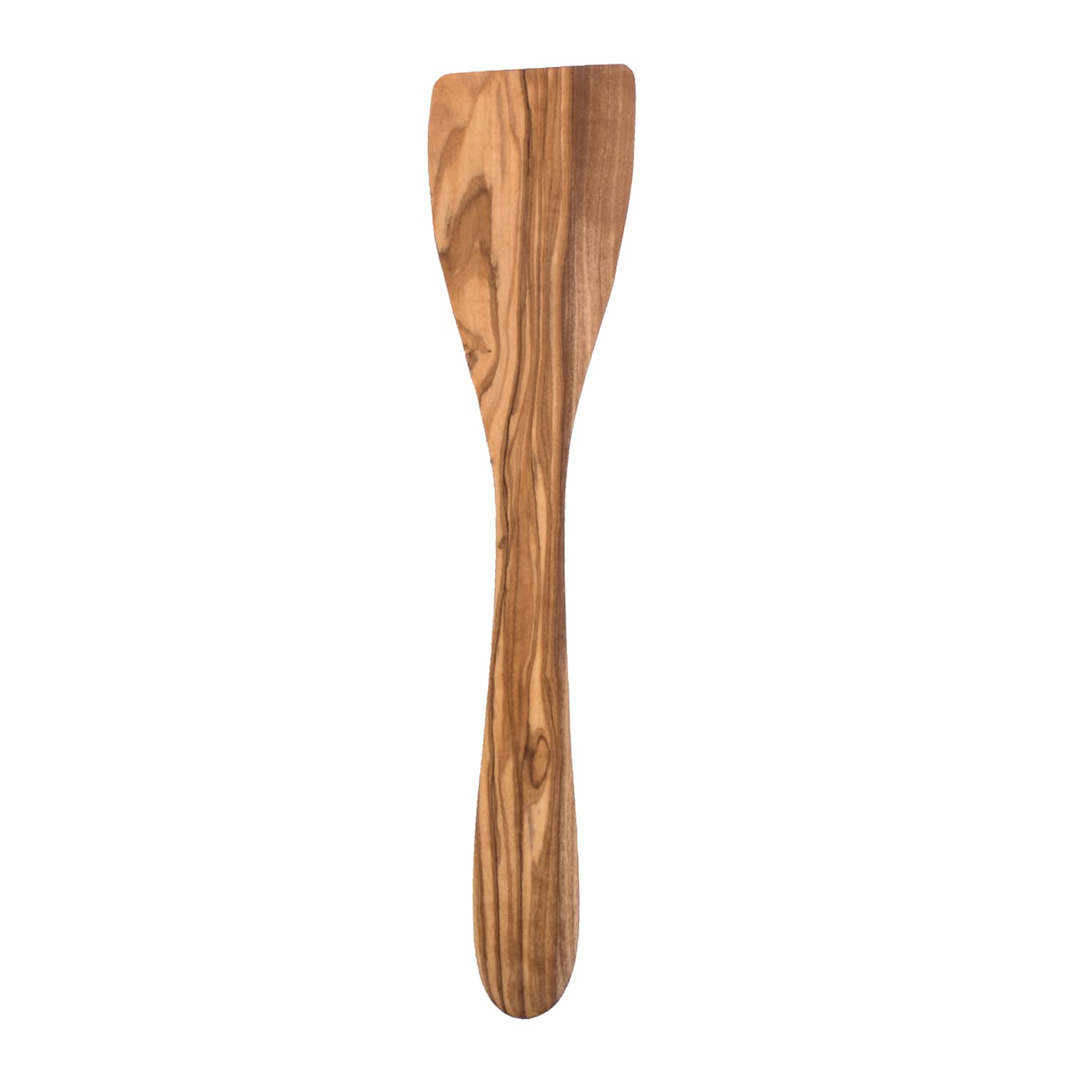 Cucchiai da cucina di alta qualità, 3 set in legno d'ulivo, rotondi, con angolo + spatola (set da 3)