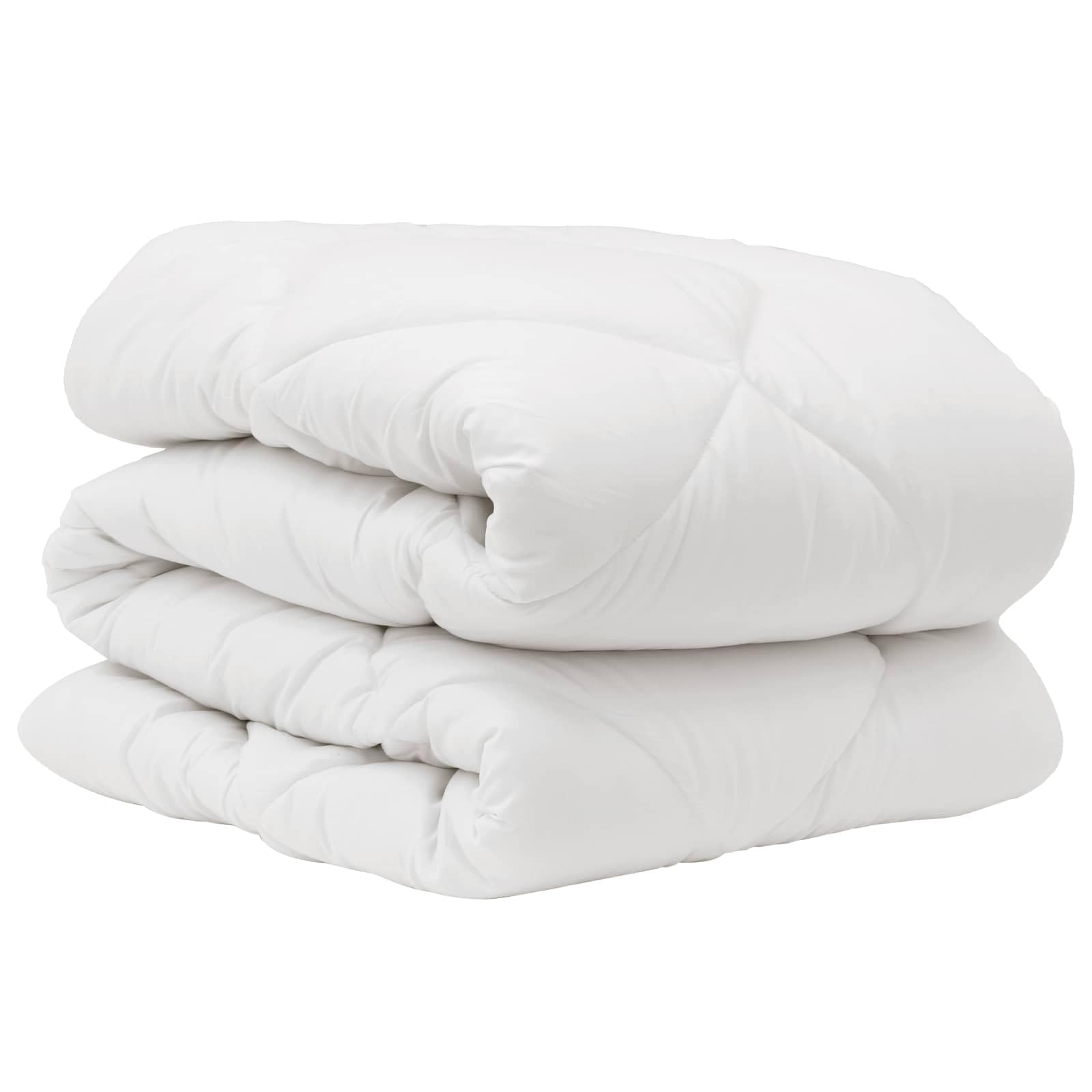 Bettdecke mit Kissen Weiß Mikrofaser 200 x 135 cm Set mit atmungsaktiver, pflegeleichter Bettwäsche und weicher Decke für Schlafzimmer, Gästezimmer, Winterkomfort und kuschelige Wärme