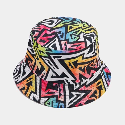 Image of Quanhaigou Bucket Hat for Men Women,Packable Reversible Printed Sun Hats,Fisherman Outdoor Summer Travel Hiking Beach Caps