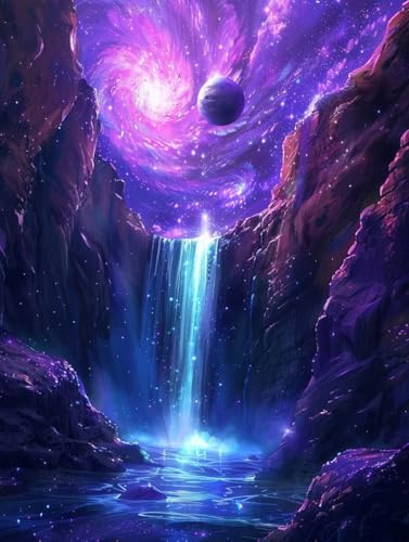 Diamond Painting clair lune kit 5D grand format 50x70cm pour broderie diamant automne