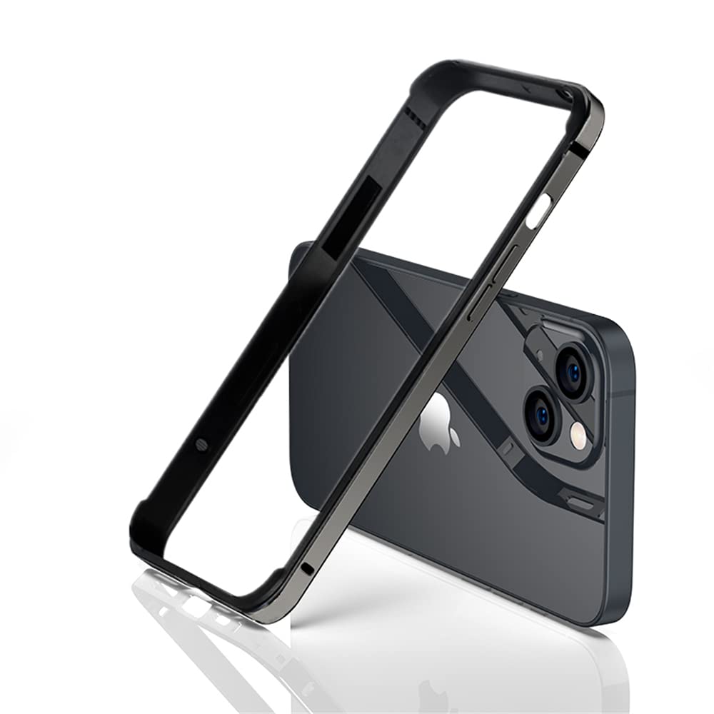 iPhone15 アルミバンパーケース メタル+シリコンフレーム 二重構造 レンズ保護 軽量 ストラップ穴 耐衝撃 バンパー
