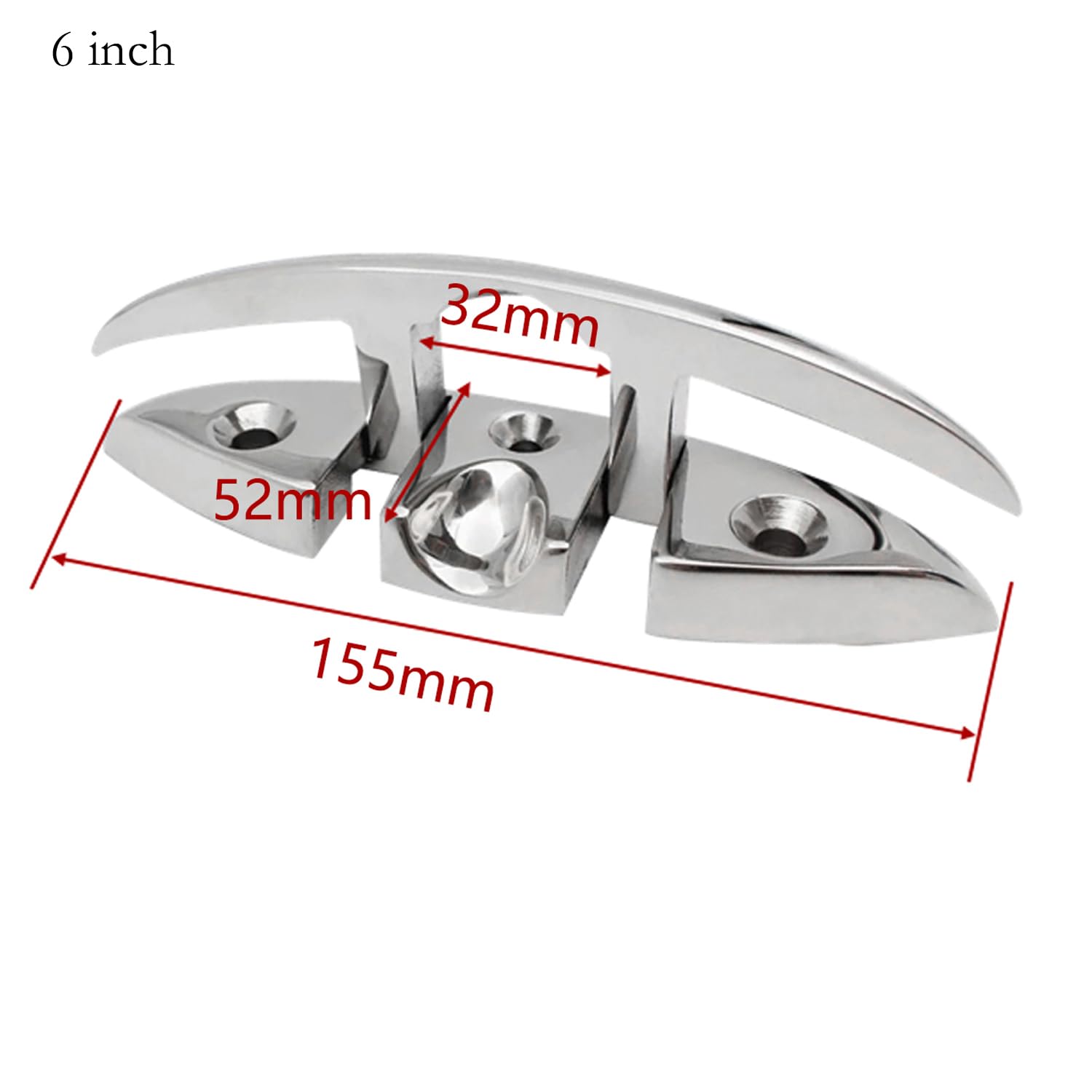 6 "in Acciaio Inox 316 Bitta di Ormeggio Pieghevole Accessori for Barche Marine Marine Yacht Bitta Barca Nave Ormeggio Dock Pulito Bitta