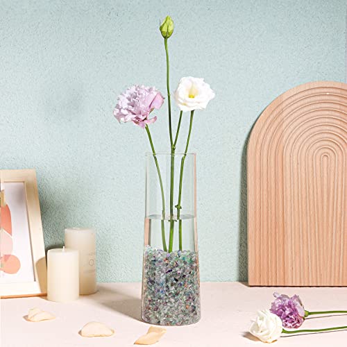 Image of T4U Crystal Chips Stone Crushed Quartz Glass 0.5LB - Fluorite Tumbled Gravel Small Decorative Pebbles Bulk, Mini Polished Rocks Pieces for Crafts, Vases Filler, Succulent Plants, Aquarium Gravel Rocks