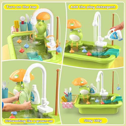 Dreamon WD-R43 Play Sink Toy With Running Water, Kids Play Kitchen Accessories thumb #4