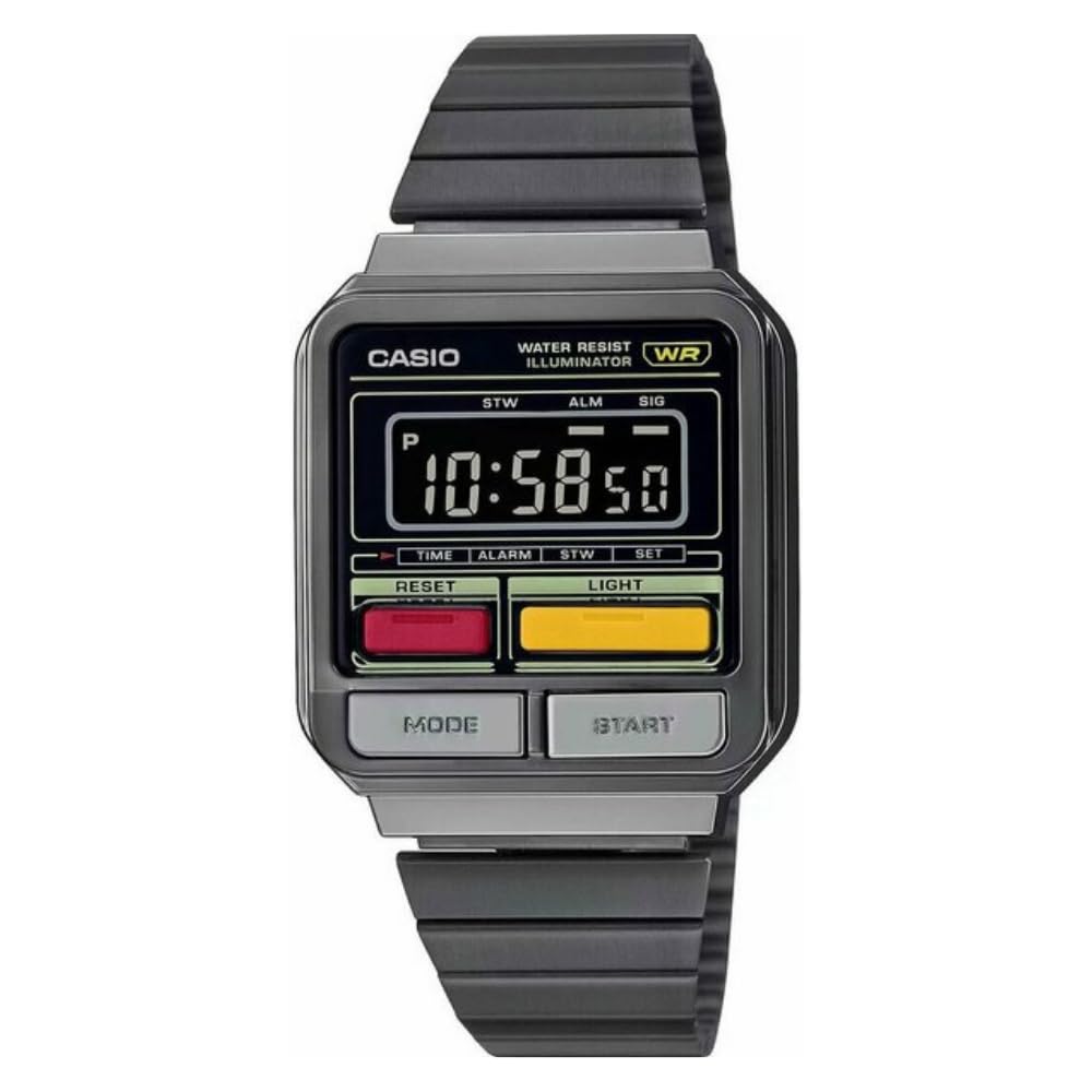 Casio New Vintage Digital Stainless Steel Watch Grey/Black