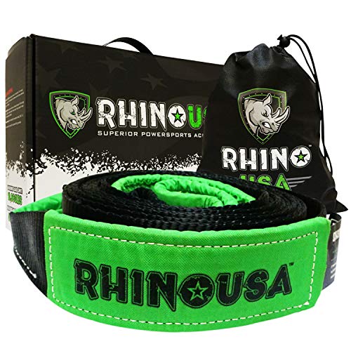 RHINO USA Recovery Tow Strap 3" x 20ft - Lab Tested 31,518lb Break