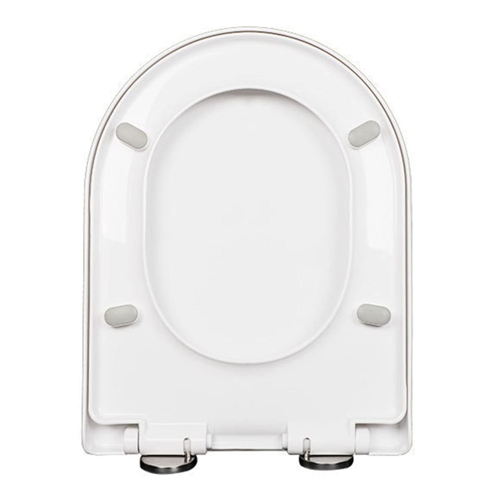 Gpdnbieu White Toilet Seat Rings, Quiet Close, Slow Seat And Cover, Fits Standard Elongated Or U/O/D/V Shape Toilets(L Dshape)