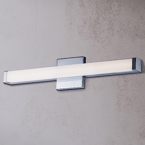 Image of Maxim Lighting Spec Bath Vanity Light | Polished Chrome Aluminum Finish | Contemporary Indoor Light Fixture | Ideal for Bathrooms & Powder Rooms | Dimmable | Home Decor Light Fixture | 52002PC