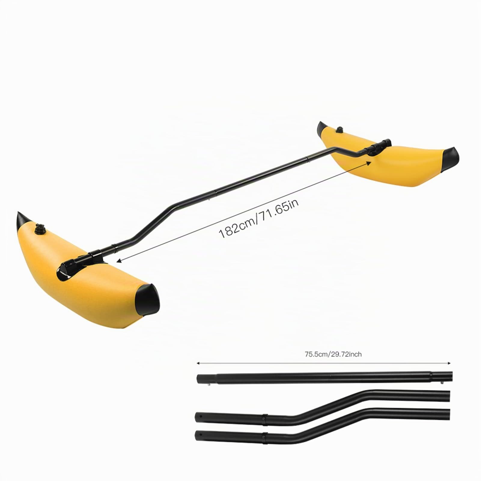 Stabilisateur de Kayak Gonflable Kit en PVC pour Cano? et Bateau, Syst¨¨me Flottant de Stabilisation pour Kayak et Cano?