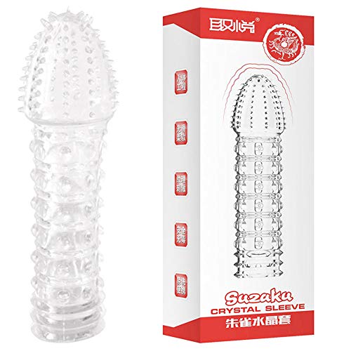Capa Peniana Suzaku Crystal Sleeve Texturizada 14,5 cm x 4 cm