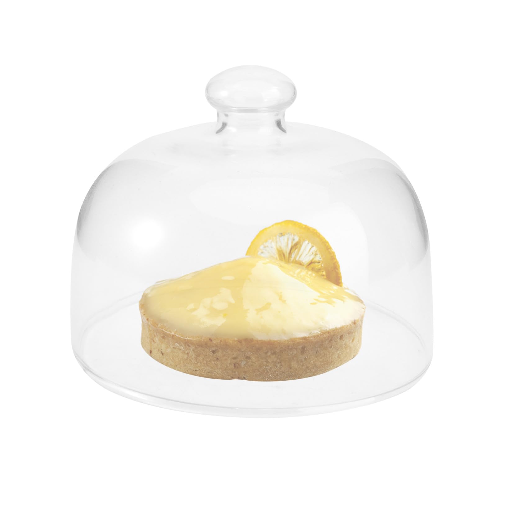 VALICLUD Copertura Trasparente in Vetro per Torta Cupola Rotonda e Manico per Protezione Alimenti, Pratica per Esposizione e Conservazione di Dolci