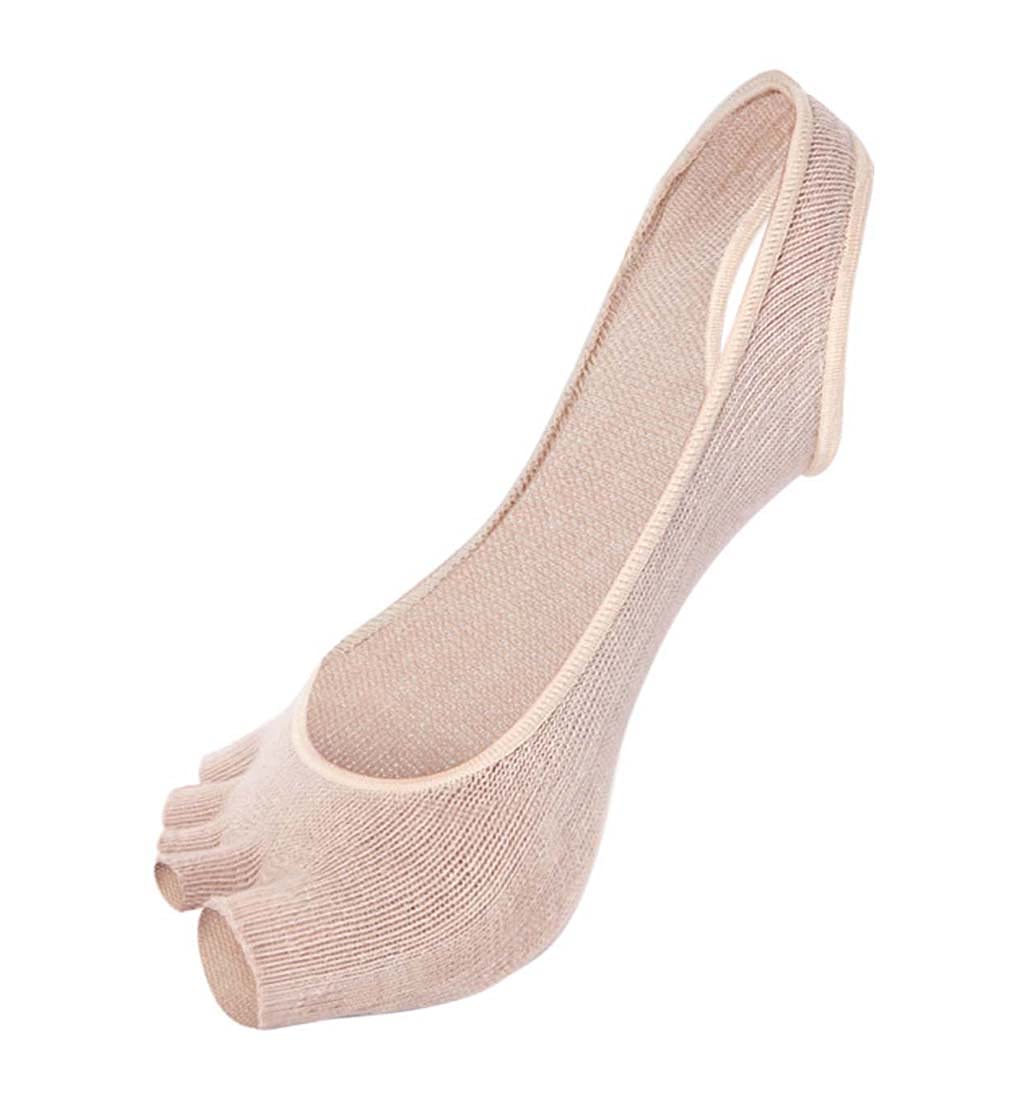 Fendawn Strive Lot de 2 paires de chaussettes à orteils invisibles en coton pour femme et fille