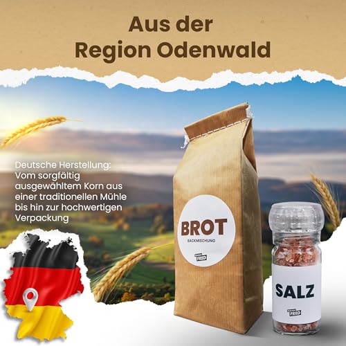 BACKDOSE Einweihungsgeschenk für Haus und Wohnung - Brot und Salz Box - Umzugsgeschenk, Einzugsgeschenk, Richtfest, Geschenk zum Umzug im Mini-Umzugskarton von Fräulein Fred