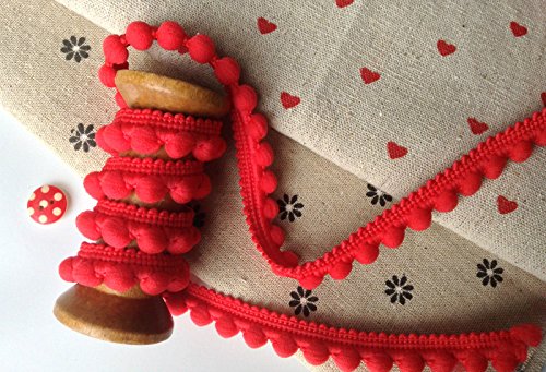 HomeBuy Nastro di Passamaneria con mini pompon