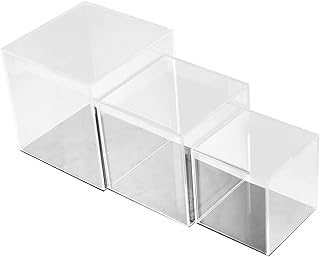 Hohopeti 3 Peças Caixas Caixa De Exibição Transparente Vitrine De Boneca Vitrine De Acrílico Vitrine Para Figuras Vitrine De Basquete Vitrine De Plástico Transparente Vitrines