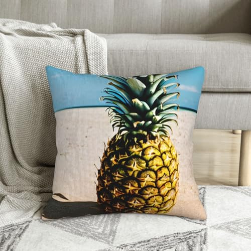 Coussin décoratif ananas en velours côtelé doux pour canapé d'angle et salon moderne - 2