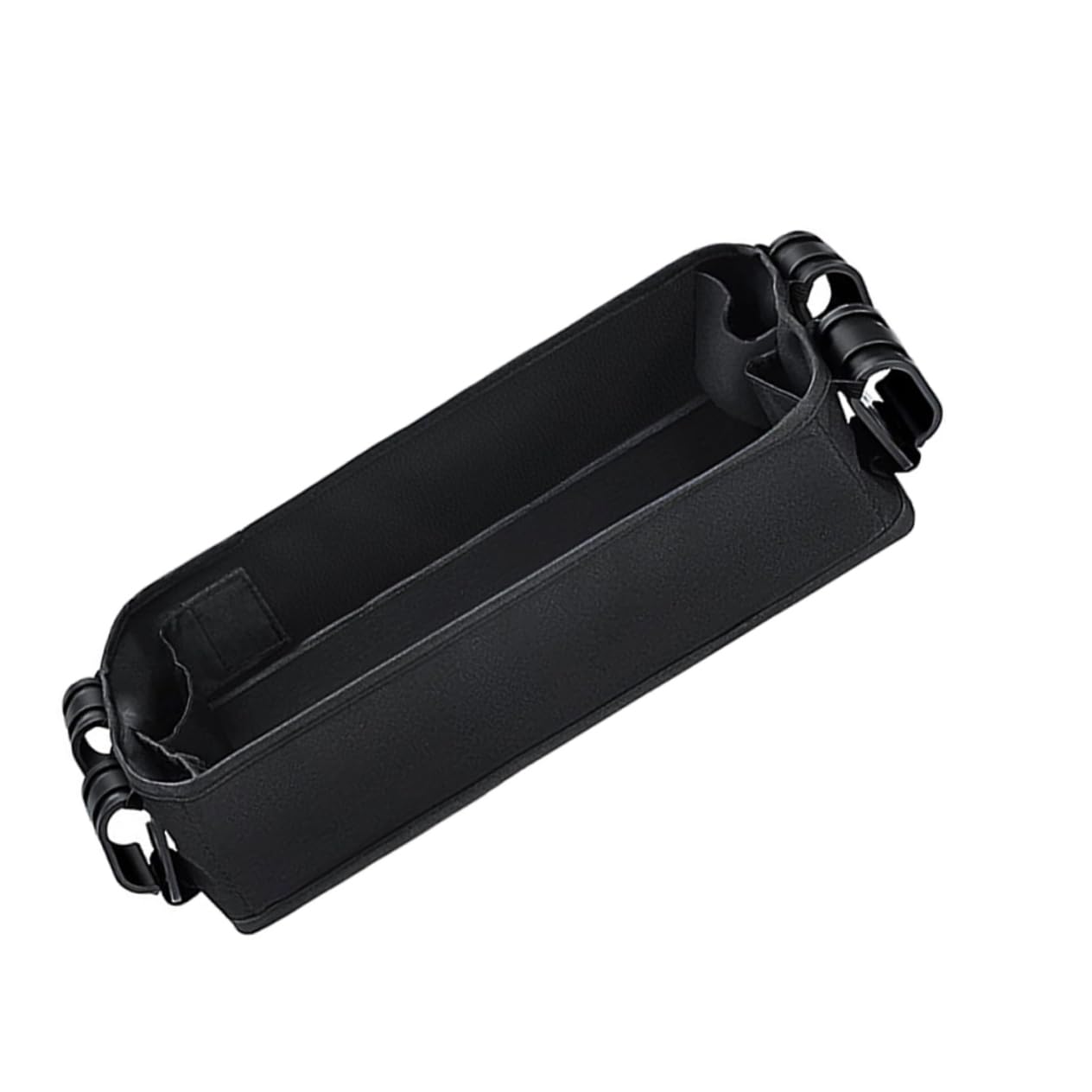 HEMOTON Vassoio per Passeggino Portabicchieri e Porta Telefono, Leggero e Portatile, Stabile, in Canvas Nero, per Viaggio | Viaggio, Stabilità Elevata, Organizer Supporto Telefono e Snack per Bimbo e Bimba