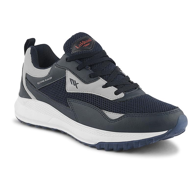 Image of Lakhani aashirwad Men's Sports Shoes | Lightweight Breathable Running Shoes for Men | Flynet Upper, Phylon Sole | Flexible, Comfortable Lace-Up Athletic Shoes