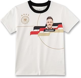 Sanetta DFB Fan Shirt TER Stegen Off-White | High Quality and Cosy Cotton Shirt for Girls and Boys. Children's Clothing