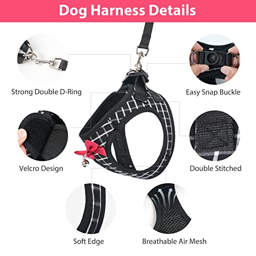 Surepet Cat Harness And Leash: Kitten Harness 5Ft Leash Adjustable Soft Mesh Breathable Cat Bowtie Harness And Leash Set For Walking Escape Proof For Small Medium Large Cat Puppia Vest Outside #TOP2