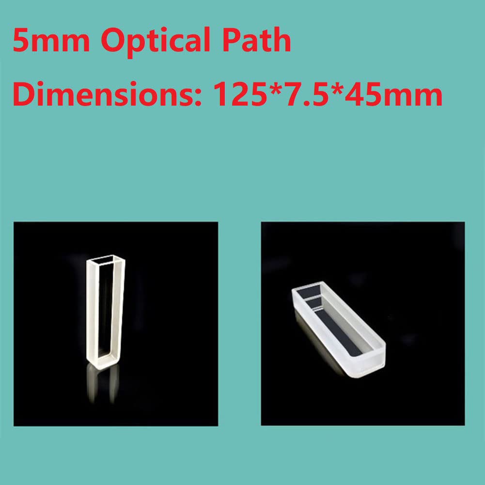 RANRAO Cuvette in vetro 10PCS adatto per spettrofotometro 751/722, percorso ottico 10mm-50mm, 5mm