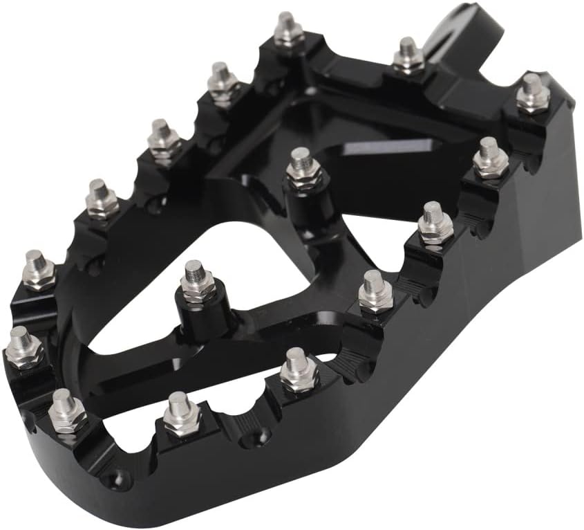 JFG RACING Dirt Bike Foot Pegs,Lengthen CNC Rest Pedal Footpegs for CR125 CR250 02-11/CRF150R 07-24/CRF250R 04-24/CRF300L 21-24/CRF450R 02-24/CRF250X CRF450X CRF250RX CRF450RX CRF450RL CRF250L-Black