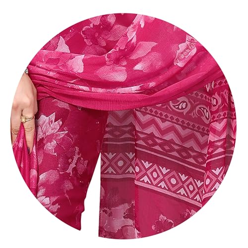 Image of MIRCHI FASHION Women's Ready to Wear 1 Minute Drape Chiffon Printed Saree with Blouse Piece