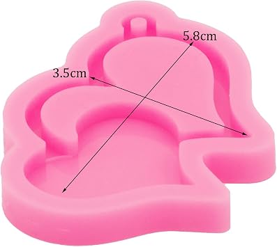 Heart Silicone Resin Mold Valentines Day Heart Shape Keychain Resin Mold Expoy Resin Casting Mold for Jewelry and Pendant Making Ideal Gift Necklace Crafts Making