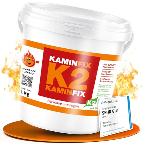Schamottemörtel Made in Germany für die einfache und schnelle Reparatur. Hydraulische Abbindung mit 2832% Wasser. Ofen und Kaminmörtel Feuerfester Mörtel Feuerbeton Kaminfix K2 (1 0 kg)