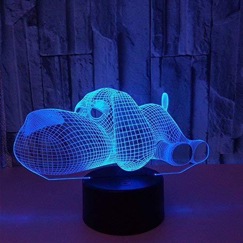 Xdorra Dachshund Dog 3D lamp for Children- Little Dog 3D Night Light Room Decor, Colors Changing LED Lamps Puppy Doggy Gift Girls Kids Baby Dachshund Birthday Gift with Acrylic Flat Black Base