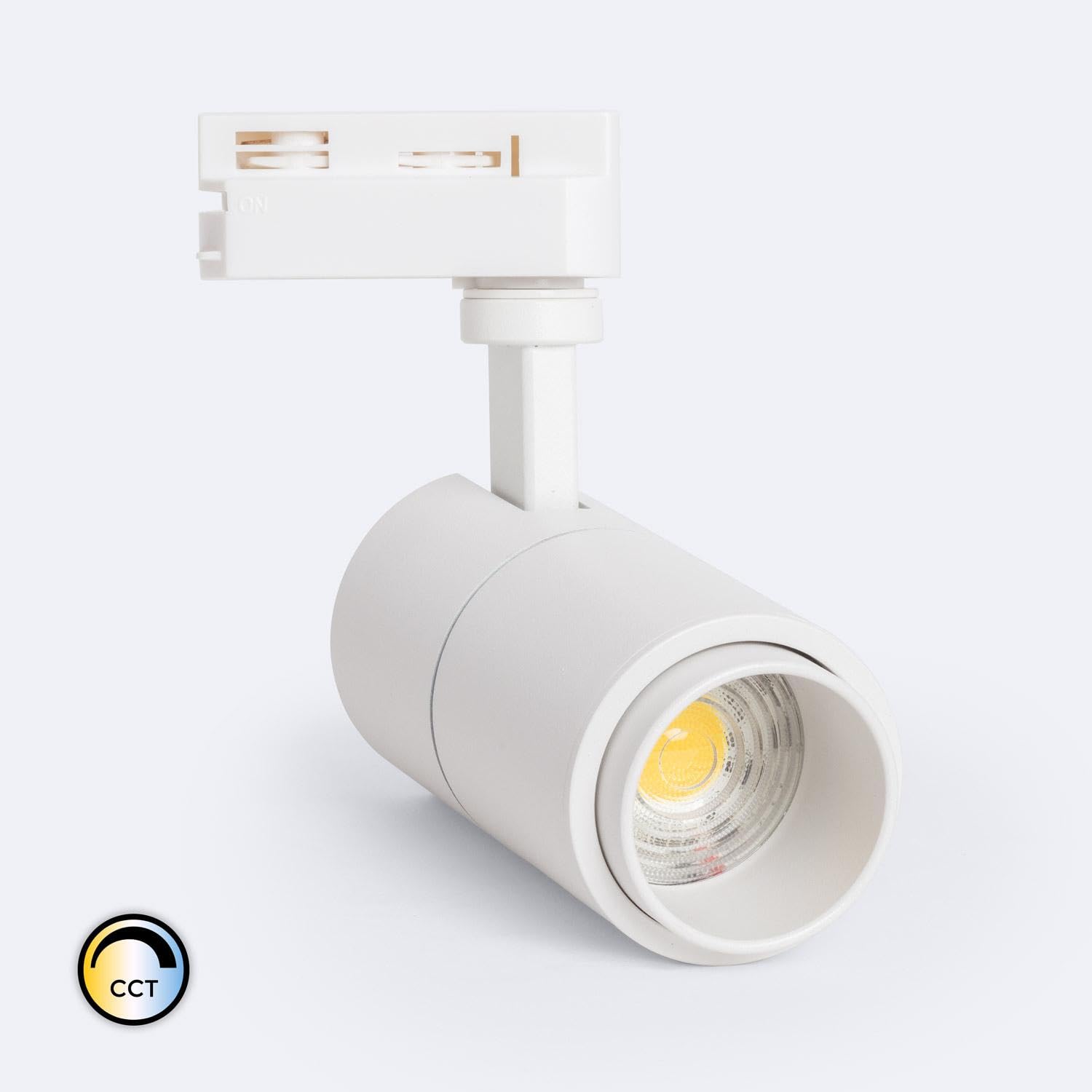 LEDKIA LIGHTING Foco Carril LED Monofásico 10W Regulable CCT Seleccionable Pulyx Multiángulo 15-60º Blanco