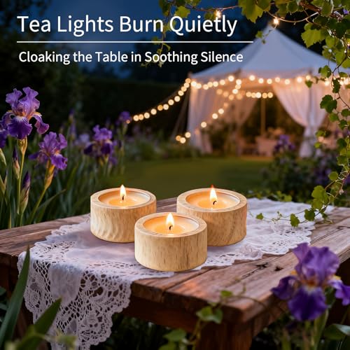 3-Pack White Tea Light Candles Mini Smokeless Candles Ideal for Chocolate Melting Cups Weddings Christmas Parties Power Outages and More - Image 5