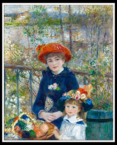 Kit peinture 5D Deux sœurs de Renoir perçage complet 30x40 cm pour loisirs créatifs