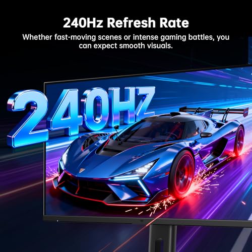 Image of KTC 24.5 Inch 240Hz Gaming Monitor, FHD 1080p Fast IPS Computer Monitor, 1ms with Adaptive-Sync, HDR400, HDMI x2, DPx1, VESA Mount, Tilt /Pivot /Height Adjustment, H25T7-3