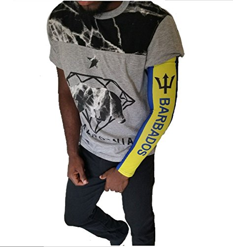BUNFIREs Barbados Bajan Arm or Calf Sleeve Medium Size 1 Sleeve for Men Women Sunblock Cooler Protective Sports