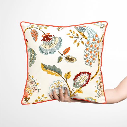 Image of Handmade Throw /Pillow Cushion Cover : 100% Cotton Fabric : High Thread Count : Set of 5